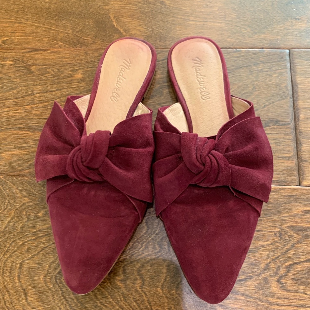 Madewell Remi Bow Mule in Burgundy